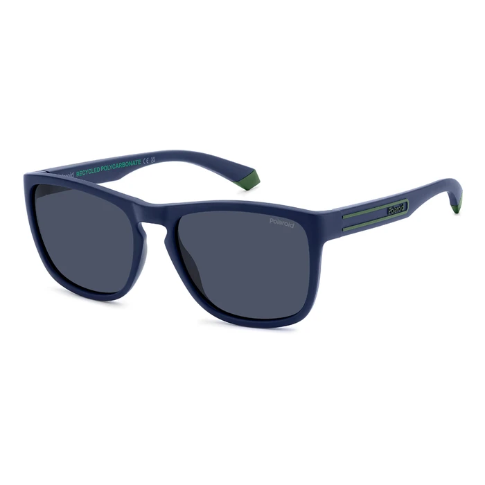 Polaroid PLD2161/S RCT/C3 Unisex Sunglasses — Navy Blue Frame, Blue Polarized Lenses (57/18/140 mm)