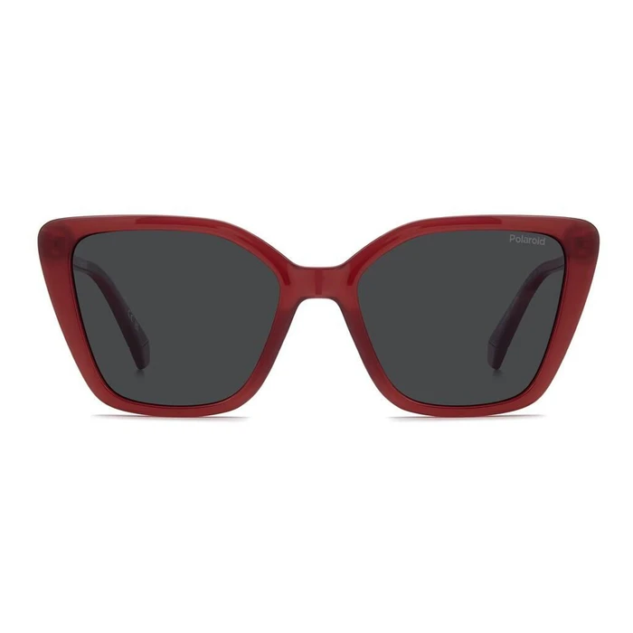Polaroid Women's Sunglasses PLD4189/S 8CQ (53/18/140) – Red Frame, Grey Polarized Lenses, 100% UV400