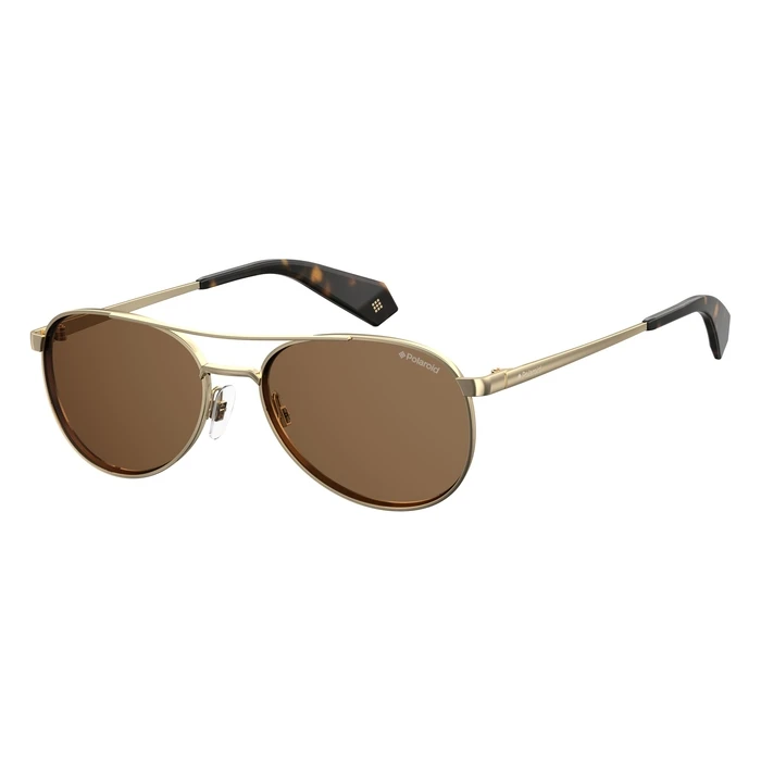 POLAROID Women's Sunglasses PLD6070SXJ5GS – Golden Metal Frame, Brown Polarized Lenses