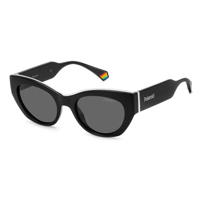Polaroid Women's Sunglasses PLD6199/S/X 807M9 - Black Resin Cat Eye Frame, Grey Polarized Lenses (50/20/140 mm)