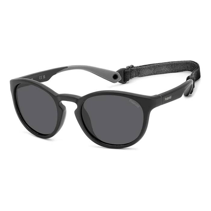 Polaroid Unisex Sunglasses PLD7050/S 003M9 (PLD7050S003) - Polarized, 52 mm Grey Lenses, Black Frame