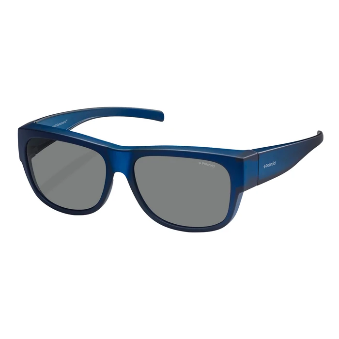 Polaroid Suncover PLD9003/S M3Q/C3 — Unisex Fit‑Over Sunglasses, Polarized Grey/Blue Lenses, Polycarbonate Frame (58 mm)
