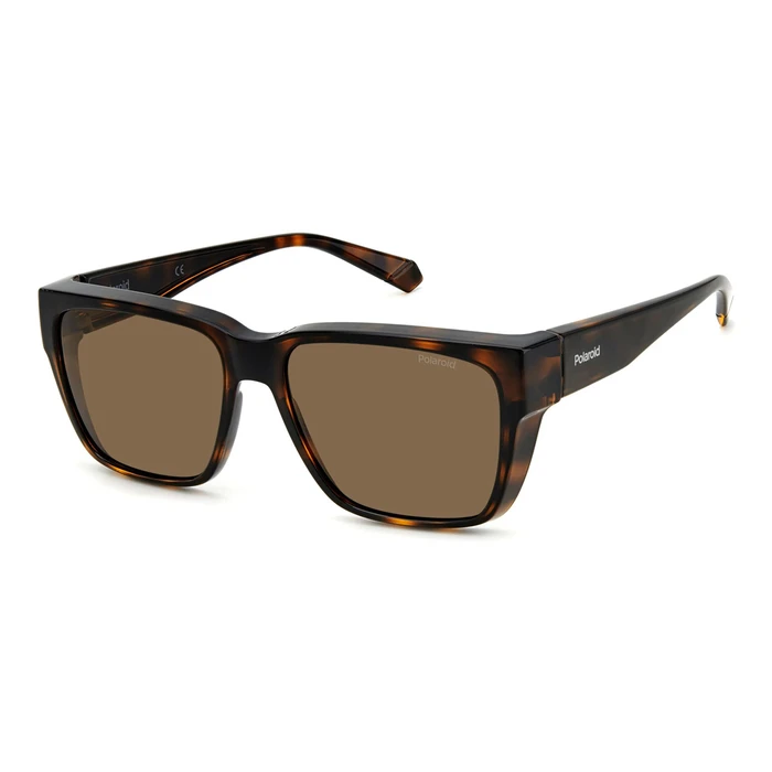 Polaroid Suncover PLD9018/S 086/SP Unisex Fit-Over Sunglasses — Brown Lenses, Polarized