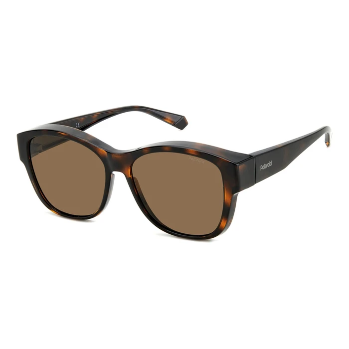 Polaroid Ancillaries Suncover Unisex Fit-Over Sunglasses Brown Polarized Lens PLD9019/S 086/SP
