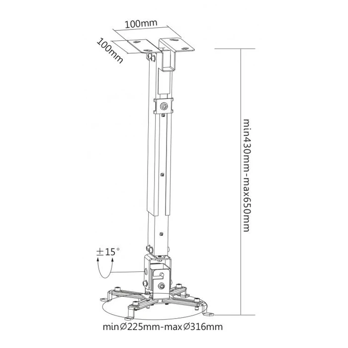 Βάση Projector Sbox CEILING MOUNT UP to 20KG