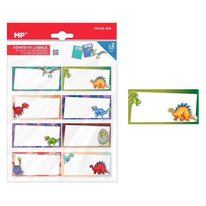 Αυτοκόλλητες Ετικέτες MP Τετραδίων Pn125-109, 65X32Mm, 8 Σχέδια, 16Τμχ