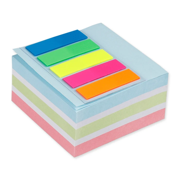 Αυτοκόλλητα Χαρτάκια Mp Σημειώσεων Pn181 75x75mm 400+100τμχ Χρωματιστά