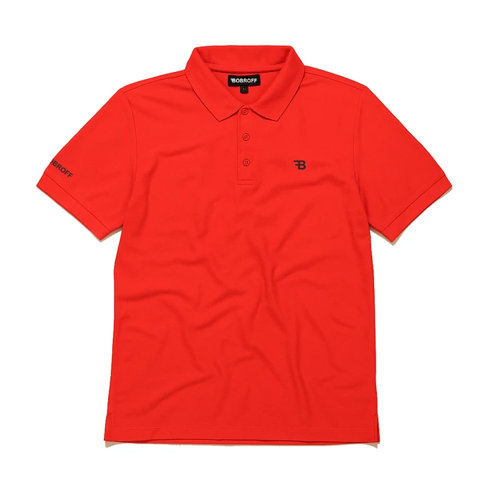 BOBROFF Men's Polo Shirt - Red - XL (TALLA XL)