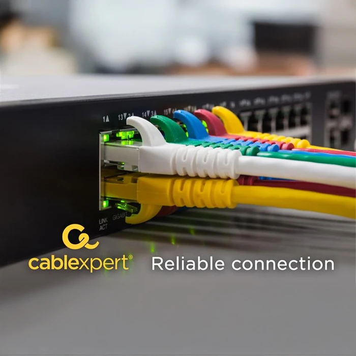 Gembird S/FTP Cat6A LSZH Patch Cable 1m Yellow (PP6A-LSZHCU-Y-1M)