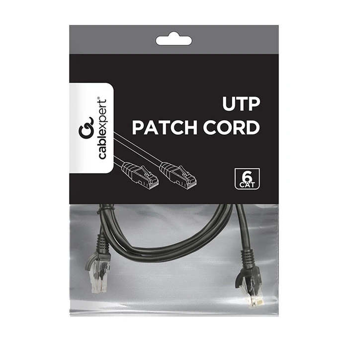 Καλώδιο Δικτύου Cablexpert UTP CAT6 Patch Cord 1.5M Black