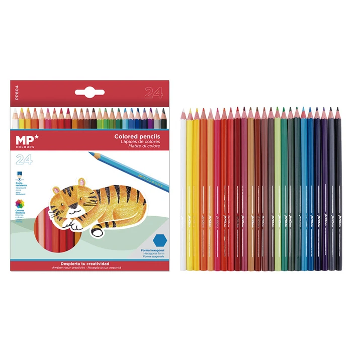 Χρωματιστές Ξυλομπογιές Mp Pp804 24τμχ