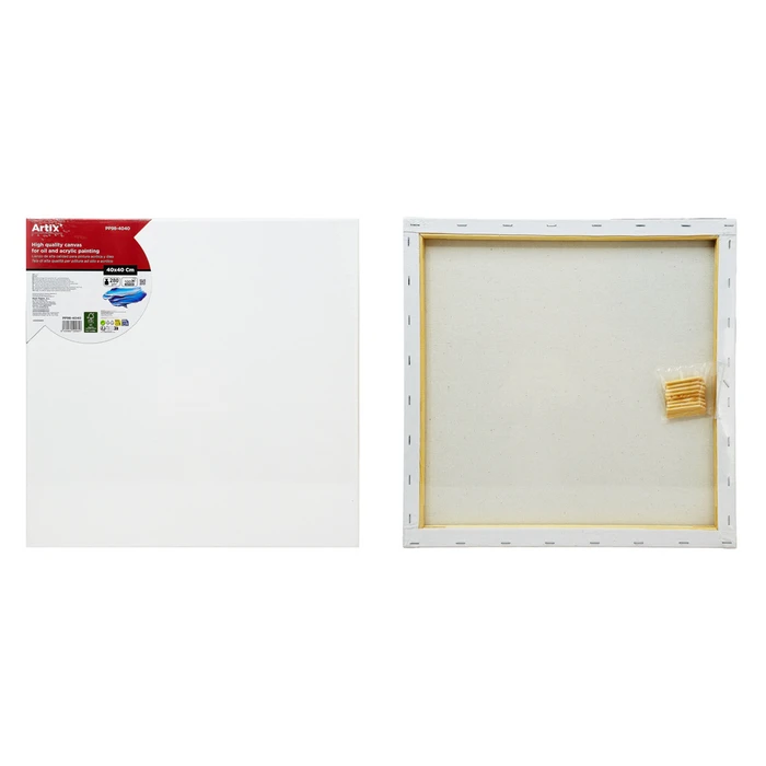 ARTIX PAINTS Καμβάς Τελάρο Ζωγραφικής PP98-4040 40x40cm 280gr/m² Λευκός
