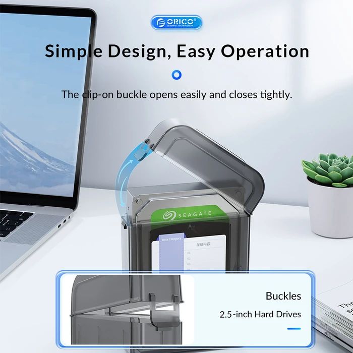 Θήκη Προστασίας Orico για 2X 2.5" Hdd Pph25, Γκρι/Διάφανη