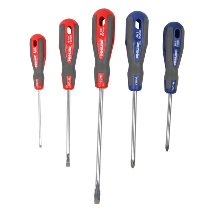 Σέτ Κατσαβίδια Proline 10208, 3x ίσια & 2x σταυρωτά, μαγνητικά, 5τμχ