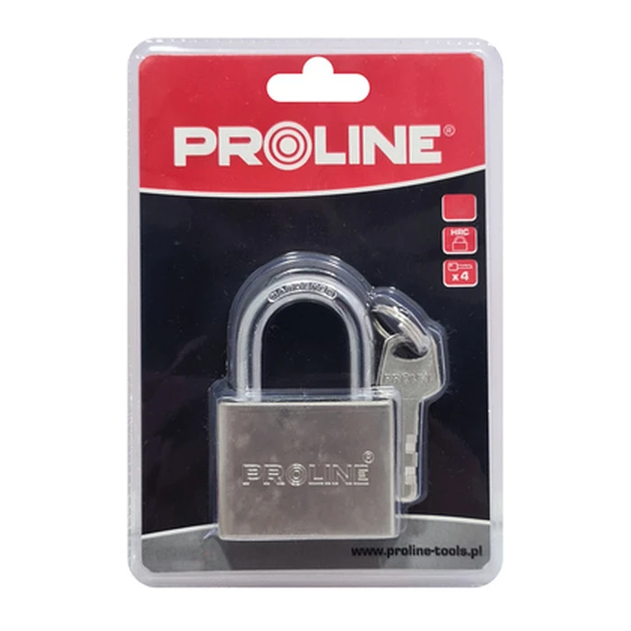 Λουκέτο Proline ασφαλείας 24860, 4x κλειδιά, μεταλλικό, 60mm