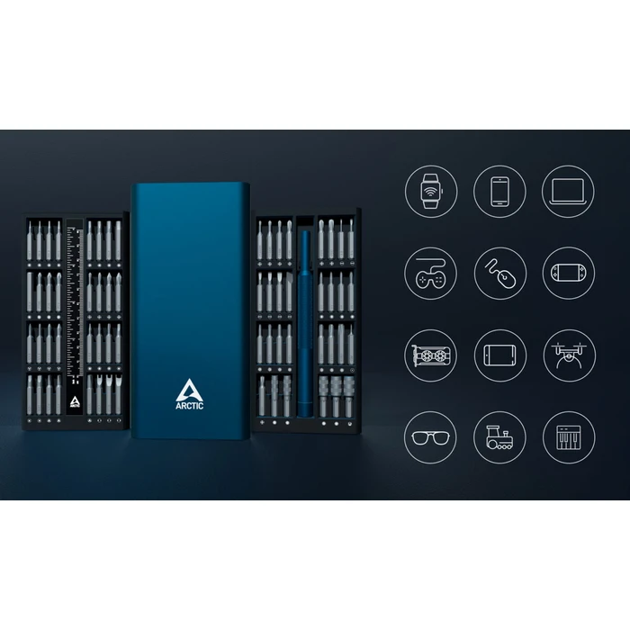 Κατσαβίδι Ακριβείας Arctic Precision - Magnetic Bit Holder - 62 interchangeable magnetic
