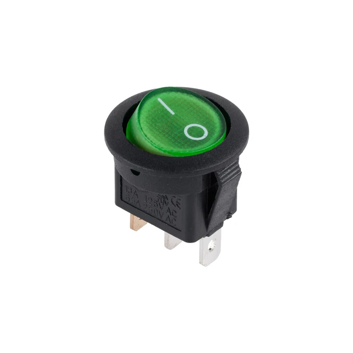 Διακόπτης ON OFF με λαμπάκι 6.5A 250V 125V 13A πράσινος