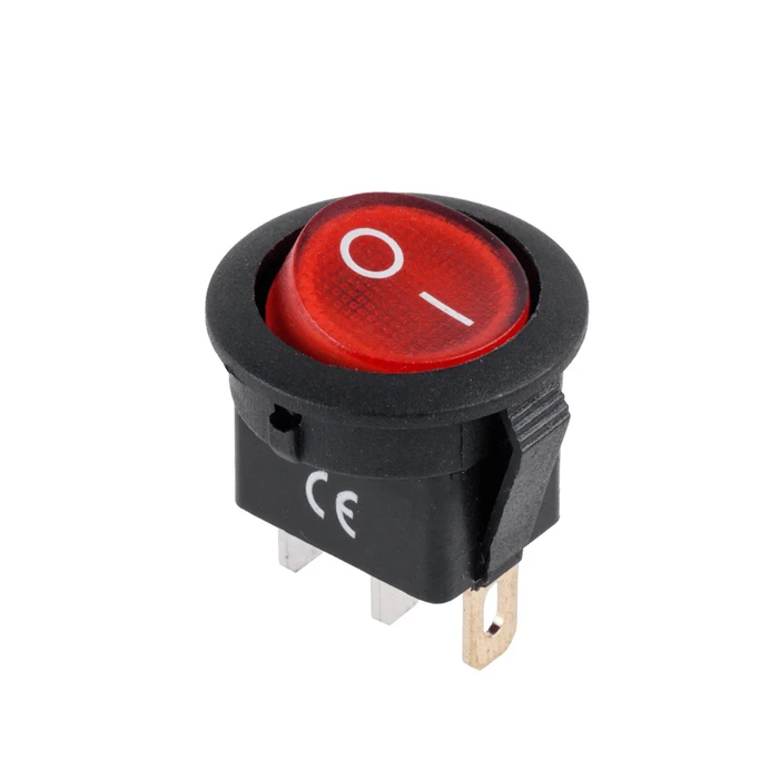 ON-OFF Switch with Indicator Lamp 12V 20A Red IRS-101-8C/D (SKU: DM-3904)