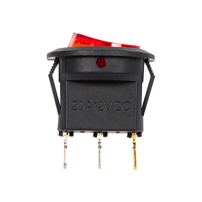 ON-OFF Switch with Indicator Lamp 12V 20A Red IRS-101-8C/D (SKU: DM-3904)
