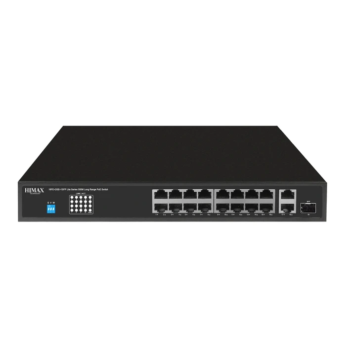 Network Switch Himax PoE PS11602FE-L, 16x PoE/2x Ethernet/2x SFP έως 1000Mbps