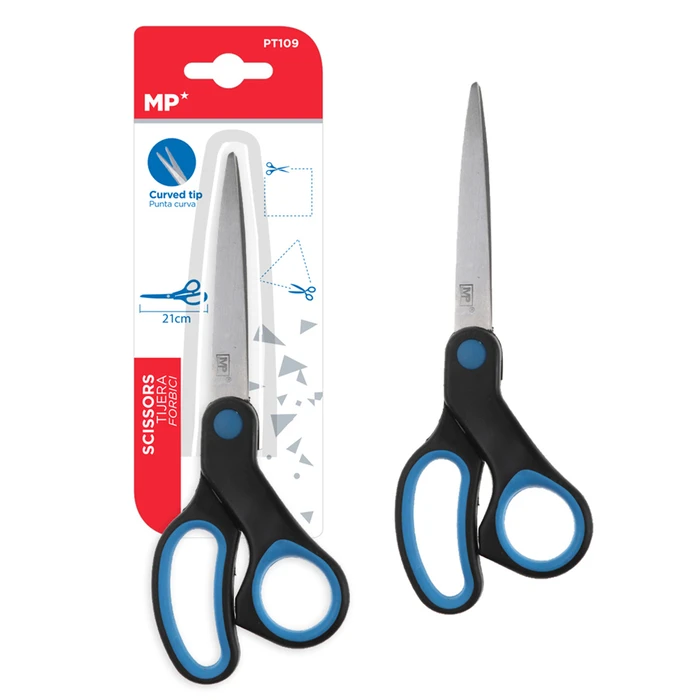Ψαλίδι Χαρτιού Mp Pt109 Μεταλλική Λεπίδα 21cm Μαύρο-Μπλε