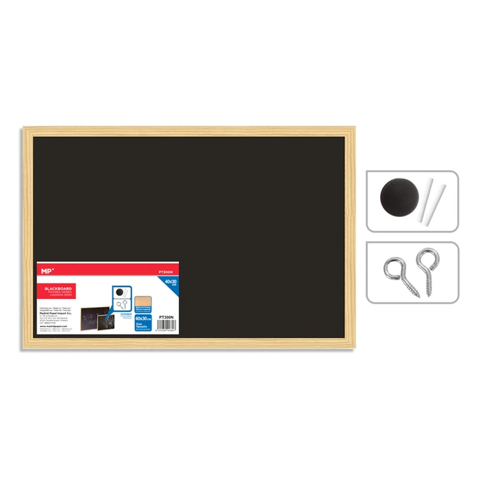 Πίνακας Μαύρος Mp Με Κιμωλίες Pt300n 40 X 30cm