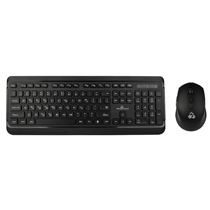 Σετ Πληκτρολόγιο Και Ποντίκι Ασύρματο Powertech PT-1060, 1600dpi, μαύρο