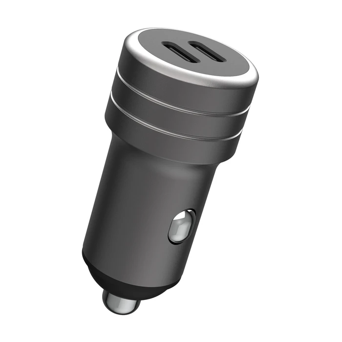 Φορτιστής Αυτοκινήτου Powertech PT-1149, 2x USB-C, 100W PD, γκρι