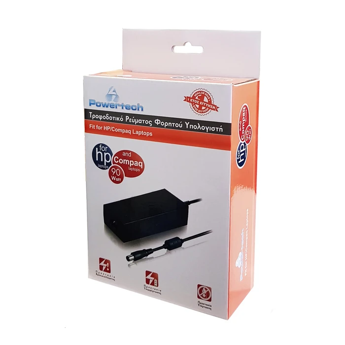 Φορτιστής Laptop 90W Powertech PT-119 για HP, 18.5V - 4.9A