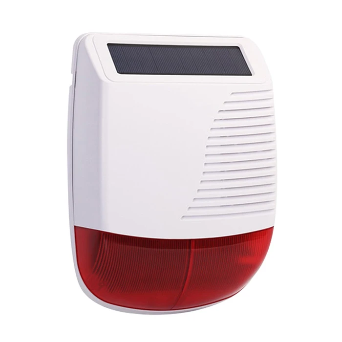 Ηλιακή Σειρήνα Powertech Pt-1287, Εξωτερικού Χώρου, 120Db, Κόκκινη