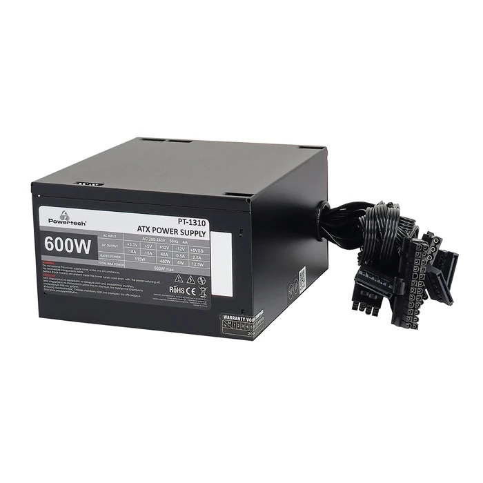 Τροφοδοτικό 600W Powertech Pt-1310, Atx, 120Mm Fan