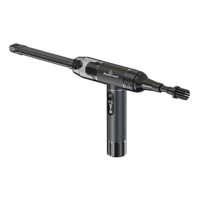 Σκουπάκι Χειρός Powertech 2 σε 1 & air duster PT-1317, 75W, 5000mAh, Μαύρο