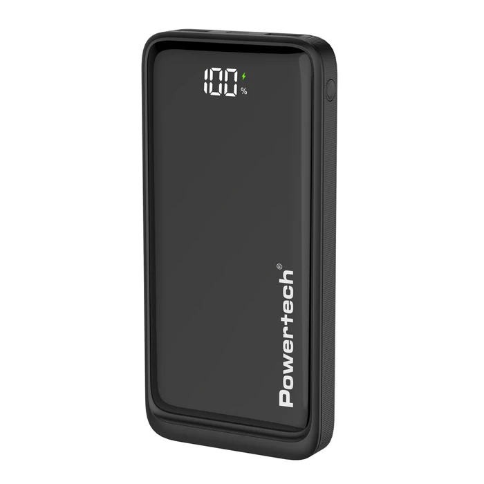 Power Bank Powertech Pt-1326 Με Οθόνη, 10000Mah, 22.5W, Μαύρο