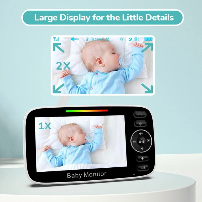 Ενδοεπικοινωνία Μωρού Powertech PT-1344 με Κάμερα & Οθόνη 4.3", 480p, PTZ