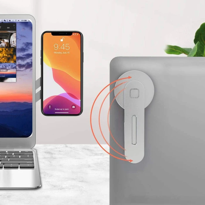 Βάση για Smartphone Powertech PT-1352, μαγνητική, ασημί