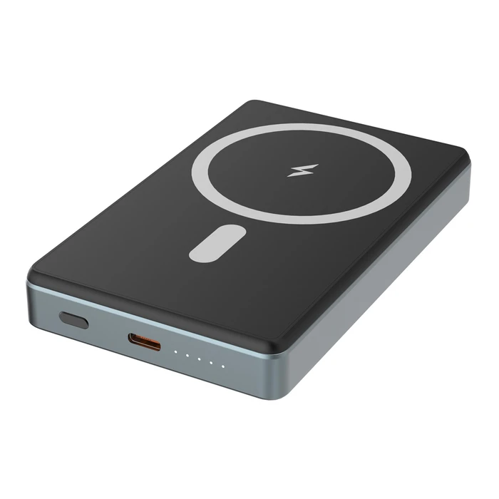 Power Bank Powertech PT-1377, 10000mah, magnetic wireless, 20W, γκρι
