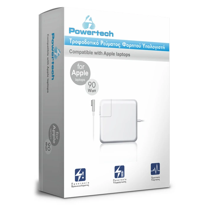 Φορτιστής Laptop 90W Powertech PT-137 για Apple, 18.5V - 4.6A