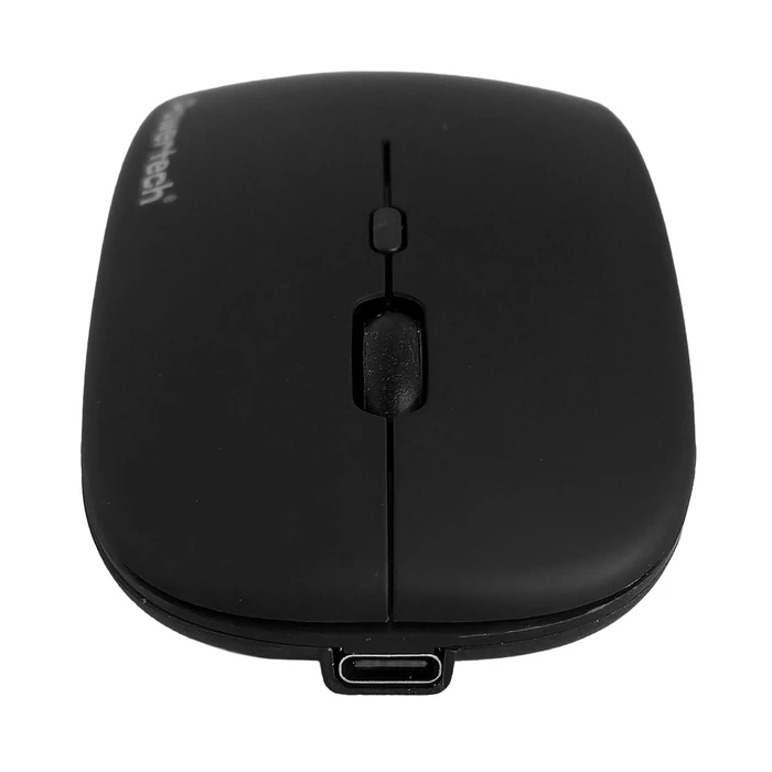 Ποντίκι Ασύρματο Powertech Pt-1381, 2.4Ghz & Bluetooth, 1600Dpi, 500mAh, Μαύρο