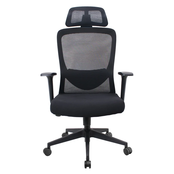 Καρέκλα Γραφείου Powertech PT-1390 με μπράτσα και ανάκλιση, ρυθμιζόμενο ύψος, Μαύρη