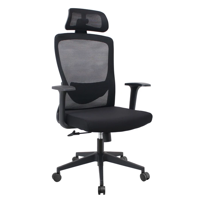 Καρέκλα Γραφείου Powertech PT-1390 με μπράτσα και ανάκλιση, ρυθμιζόμενο ύψος, Μαύρη