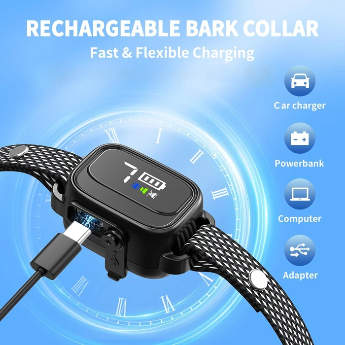 Ηλεκτρικό Κολάρο Powertech Εκπαίδευσης Σκύλου Pt-1395 για Αποτροπή Γαυγίσματος