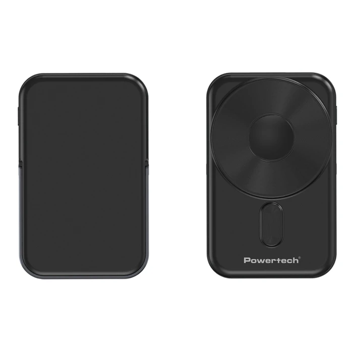 Power Bank Powertech με Οθόνη Pt-1416, 10000mAh, Magnetic Wireless, 22.5W, Μαύρο