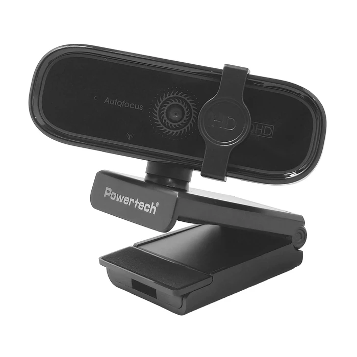 Webcam Powertech Pt-1427, 5Mp, 2K Qhd, Αυτόματη Εστίαση, 1.5M, Μαύρη