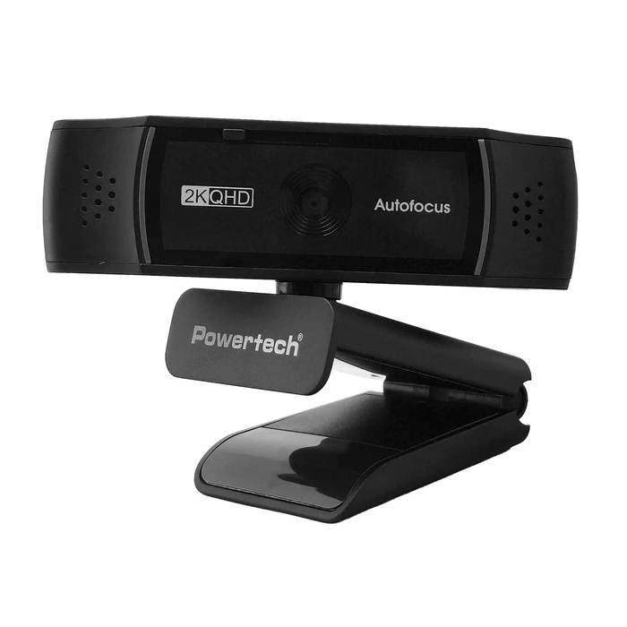 Webcam Powertech Pt-1428, 5Mp, 2K Qhd, Αυτόματη Εστίαση, 1.5M, Μαύρη