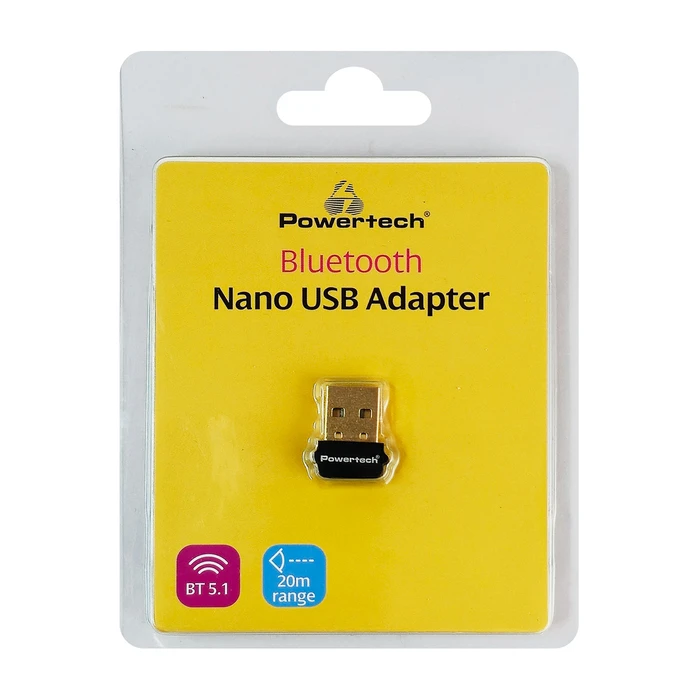 Bluetooth Adapter Powertech USB 5.1 Pt-1452 με Εμβέλεια Έως 20M