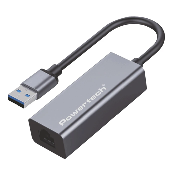 Αντάπτορας Δικτύου USB Powertech Pt-1454, Usb, 1000Mbps Ethernet, Γκρι