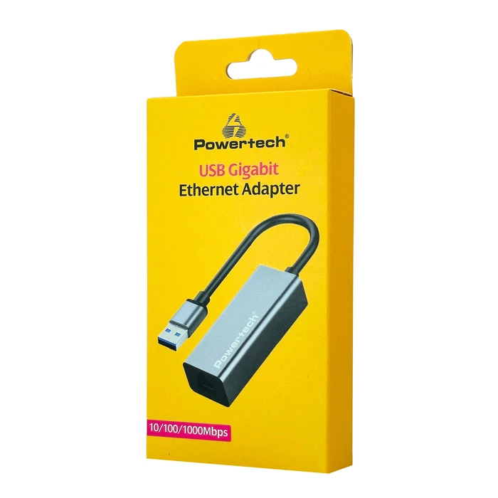 Αντάπτορας Δικτύου USB Powertech Pt-1454, Usb, 1000Mbps Ethernet, Γκρι
