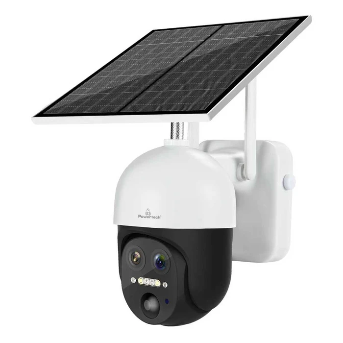 Ηλιακή Κάμερα Powertech Smart Pt-1497, Dual Lens, 3Mp, 4G, Ptz, Sd, IP65