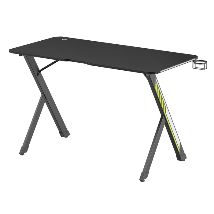 Gaming Γραφείο Powertech Pt-1498 με Rgb Φωτισμό, 120X60X75Cm, Μαύρο