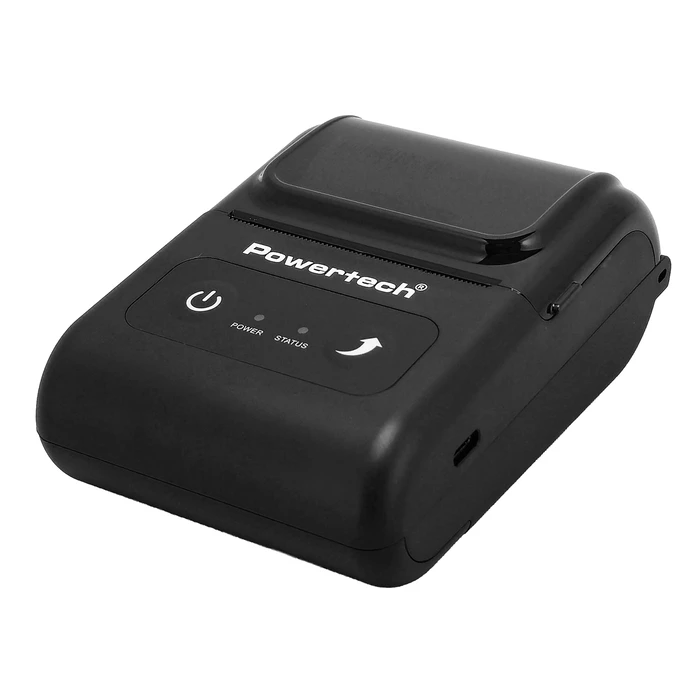 POWERTECH Portable Thermal Receipt Printer PT-1508 USB-C Bluetooth Black